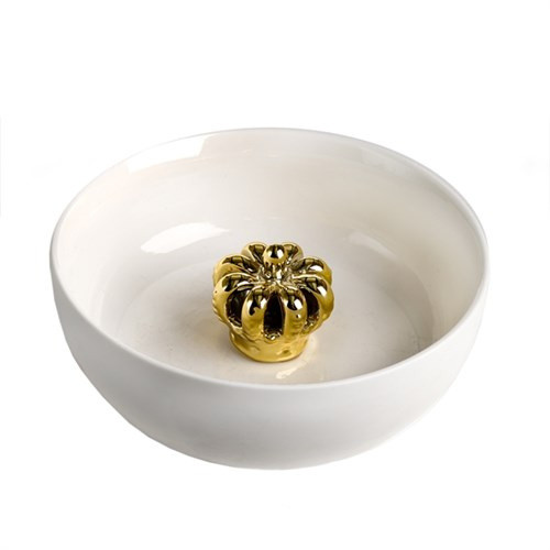 Kom met gouden kroon